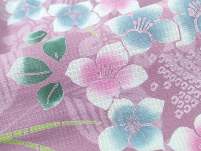 平和屋着物∴夏物 浴衣 綿紅梅 舞花尽くし 綿 逸品 CABD2490ng