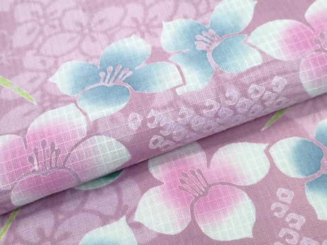 平和屋着物∴夏物 浴衣 綿紅梅 舞花尽くし 綿 逸品 CABD2490ng