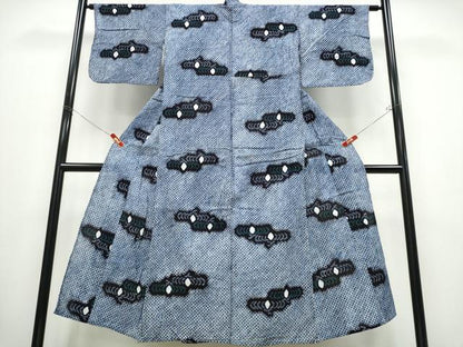 平和屋着物∴夏物 浴衣 有松鳴海絞り 舞花文 綿 逸品 CABD2491ng