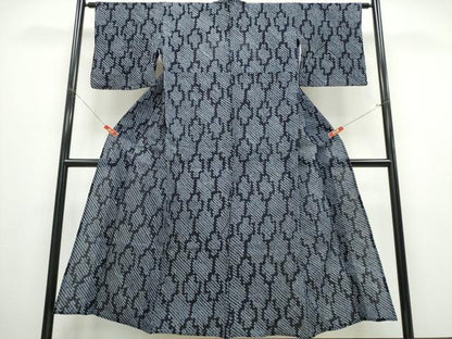 平和屋着物∴夏物 浴衣 有松鳴海絞り 幾何学文様 綿 逸品 CABD2493ng