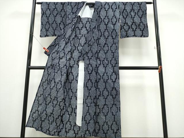 平和屋着物∴夏物 浴衣 有松鳴海絞り 幾何学文様 綿 逸品 CABD2493ng
