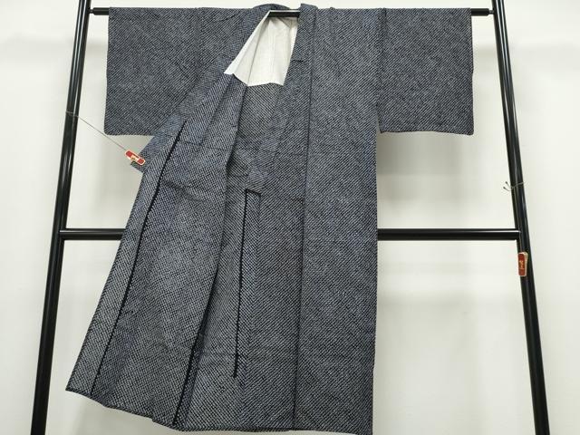 平和屋着物∴夏物 男性 浴衣 有松鳴海絞り 黒地 綿 逸品 CABD2494ng