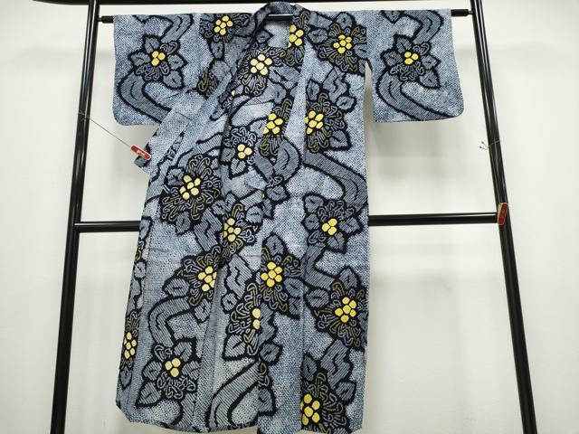 平和屋着物∴夏物 浴衣 有松鳴海絞り 乱菊 流水文 綿 逸品 CABD2496ng