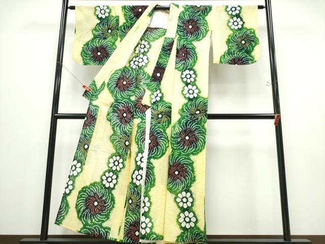 平和屋着物∴夏物 浴衣 有松鳴海絞り ねじ花文 綿 逸品 CABD2500ng
