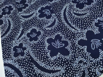 平和屋着物∴夏物 浴衣 有松鳴海絞り 流水花文 綿 逸品 CABD2502ng