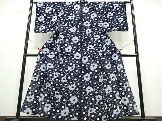 平和屋着物∴夏物 浴衣 有松鳴海絞り 舞花尽くし 綿 逸品 CABD2505ng