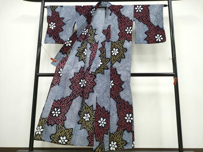 平和屋着物∴夏物 浴衣 有松鳴海絞り 舞花文 綿 逸品 CABD2509ng
