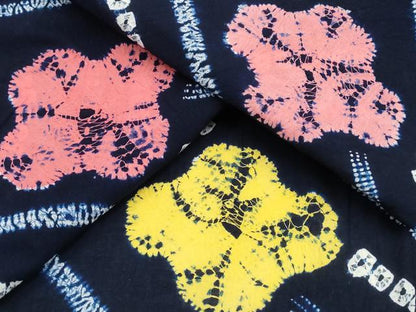 平和屋着物∴夏物 浴衣 有松鳴海絞り 斜線舞花文 綿 逸品 CABD2510ng