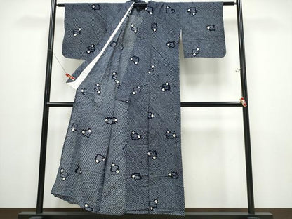 平和屋着物∴夏物 浴衣 有松鳴海絞り 吉祥文 綿 逸品 CABD2516ng