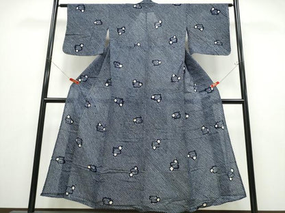 平和屋着物∴夏物 浴衣 有松鳴海絞り 吉祥文 綿 逸品 CABD2516ng