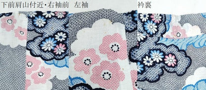 平和屋着物∴夏物　浴衣　雲重ね花文　CABD2520ng