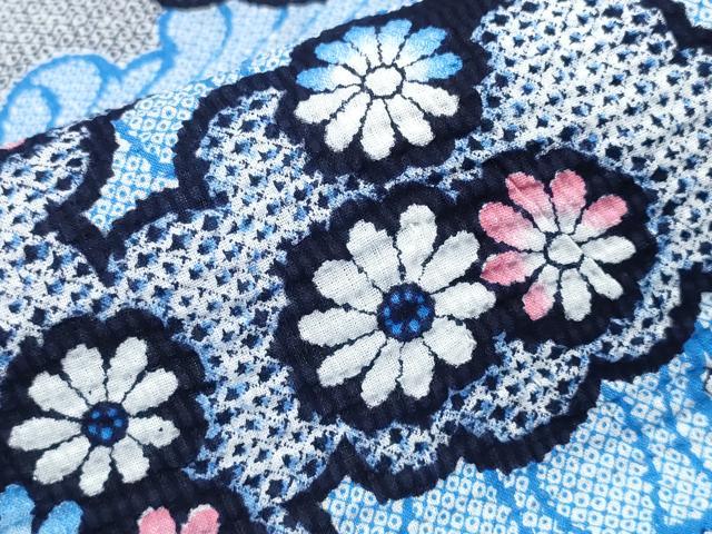 平和屋着物∴夏物　浴衣　雲重ね花文　CABD2520ng
