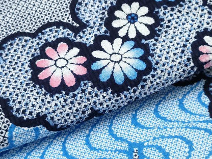 平和屋着物∴夏物　浴衣　雲重ね花文　CABD2520ng