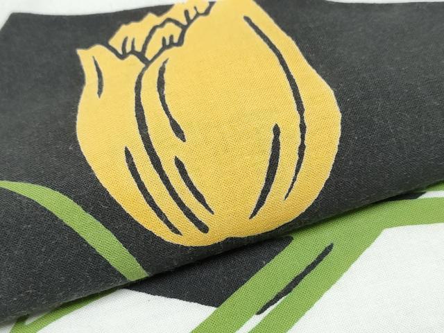 平和屋着物∴夏物　浴衣　チューリップ　綿　逸品　CABD2525ng