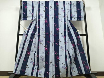 平和屋着物∴夏物 浴衣 舞花間道 綿 逸品 CABD2532ng