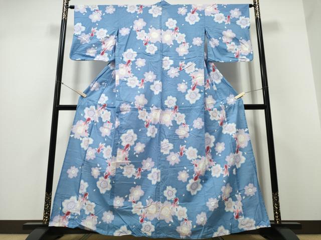 平和屋着物∴夏物 浴衣 切嵌牡丹梅花文 綿 逸品 CABD2537ng