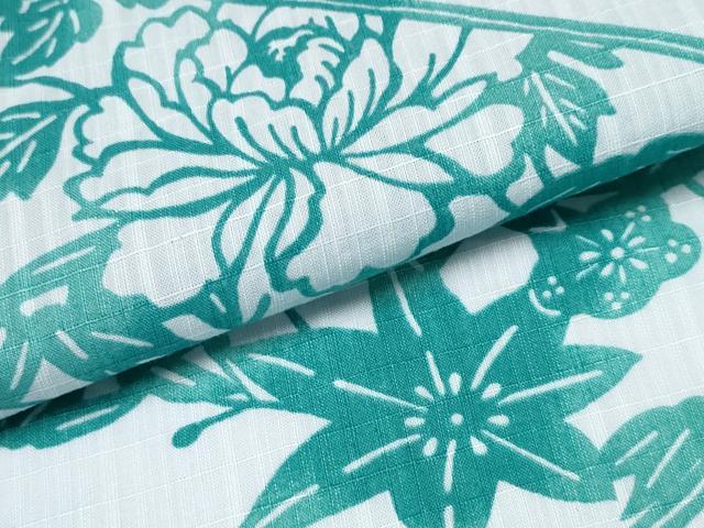 平和屋着物∴夏物 浴衣 切嵌牡丹梅花文 綿 逸品 CABD2538ng