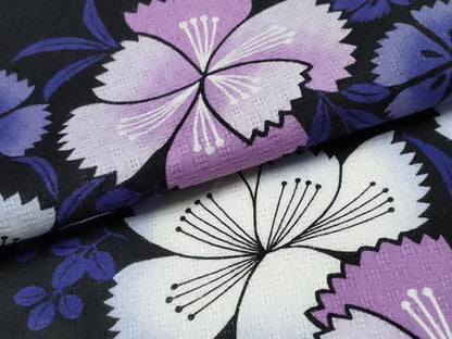 平和屋着物∴夏物 浴衣 草花文 綿 逸品 CABD2547ng