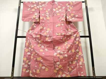 平和屋着物∴夏物 浴衣 チューリップ 綿 逸品 CABD2552ng