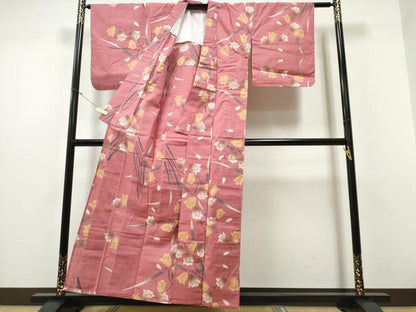 平和屋着物∴夏物 浴衣 チューリップ 綿 逸品 CABD2552ng