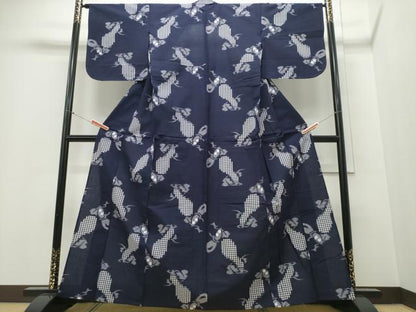 平和屋着物∴夏物 浴衣 瓢箪吉祥文様 綿 逸品 未使用 CABD2554ng