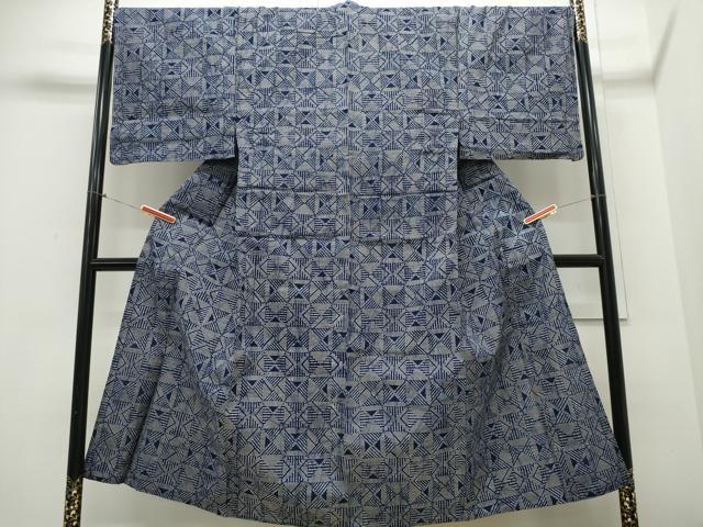 平和屋着物∴夏物 男性 浴衣 幾何学文様 綿 逸品 CABD2555ng