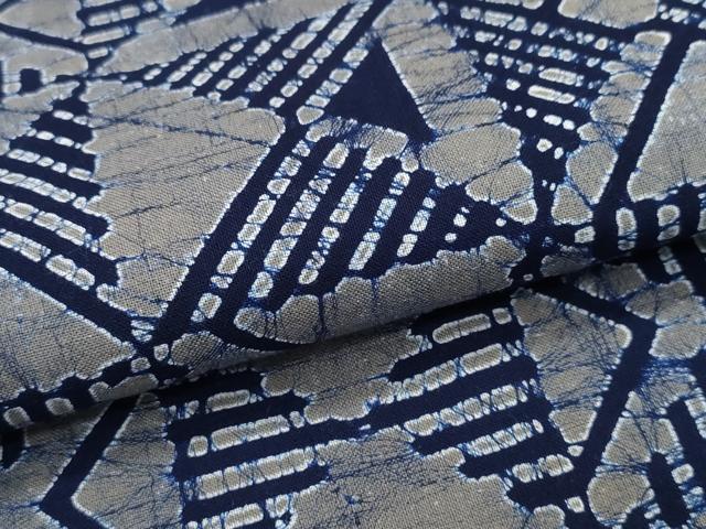 平和屋着物∴夏物 男性 浴衣 幾何学文様 綿 逸品 CABD2555ng