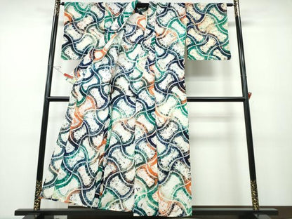 平和屋着物∴夏物 浴衣 有松鳴海絞り 吉祥文 綿 逸品 CABD2565ng