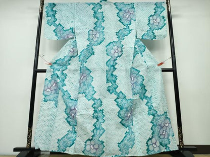 平和屋着物∴夏物　浴衣　有松鳴海絞り　トンボ　蜻蛉　舞花文　綿　逸品　未使用　CABD2569ng