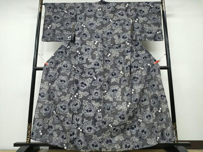 平和屋着物∴夏物 浴衣 有松鳴海絞り 舞花文 綿 逸品 CABD2570ng