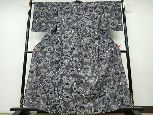 平和屋着物∴夏物 浴衣 有松鳴海絞り 舞花文 綿 逸品 CABD2570ng