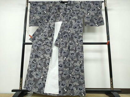 平和屋着物∴夏物 浴衣 有松鳴海絞り 舞花文 綿 逸品 CABD2570ng