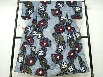 平和屋着物∴夏物 浴衣 有松鳴海絞り 舞花文 綿 逸品 CABD2571ng