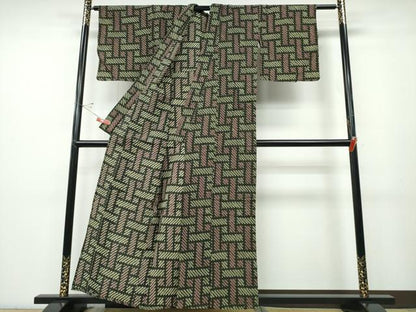 平和屋着物∴夏物 浴衣 有松鳴海絞り 籠目文 綿 逸品 CABD2572ng
