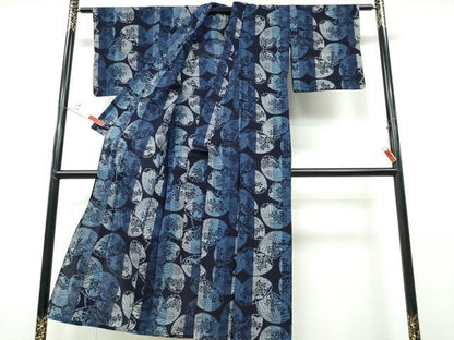 平和屋着物∴夏物 阿波しじら織 浴衣 番傘 綿 逸品 CABD2577ng
