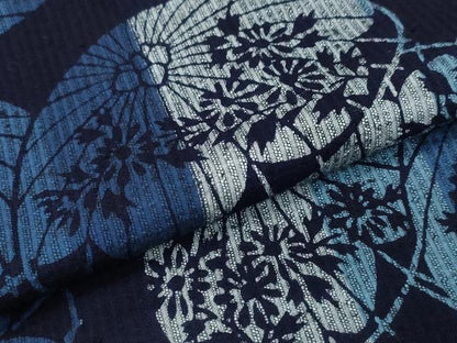 平和屋着物∴夏物 阿波しじら織 浴衣 番傘 綿 逸品 CABD2577ng