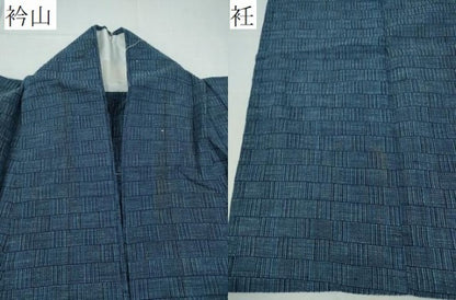 平和屋着物∴夏物　阿波しじら織　浴衣　網代文様　綿　逸品　CABD2579ng