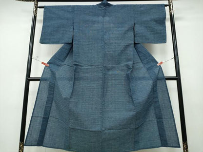 平和屋着物∴夏物　阿波しじら織　浴衣　網代文様　綿　逸品　CABD2579ng