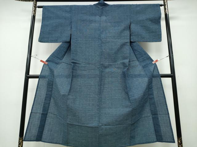 平和屋着物∴夏物　阿波しじら織　浴衣　網代文様　綿　逸品　CABD2579ng