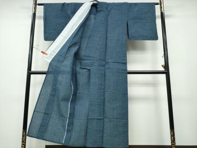 平和屋着物∴夏物　阿波しじら織　浴衣　網代文様　綿　逸品　CABD2579ng