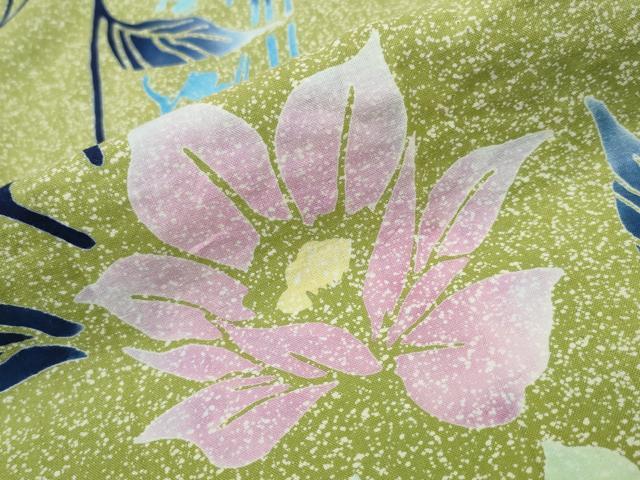 平和屋着物∴夏物 浴衣 舞蝶花文 綿 逸品 CABD2584ng