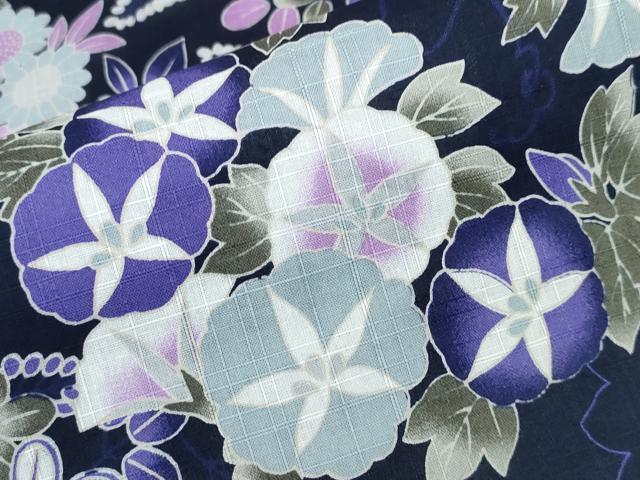平和屋着物∴夏物 浴衣 花丸文 綿 逸品 未使用 CABD2586ng