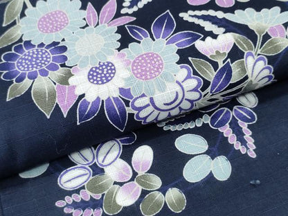 平和屋着物∴夏物 浴衣 花丸文 綿 逸品 未使用 CABD2586ng