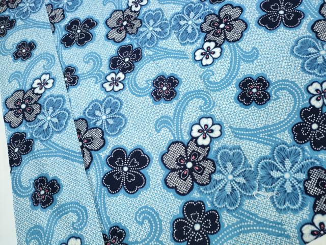平和屋着物∴夏物 浴衣 花唐草文 綿 逸品 CABD2588ng