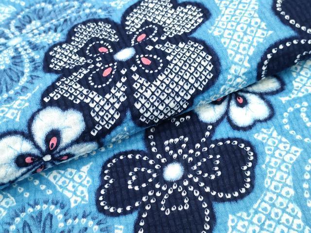 平和屋着物∴夏物 浴衣 花唐草文 綿 逸品 CABD2588ng