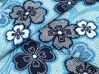 平和屋着物∴夏物 浴衣 花唐草文 綿 逸品 CABD2588ng