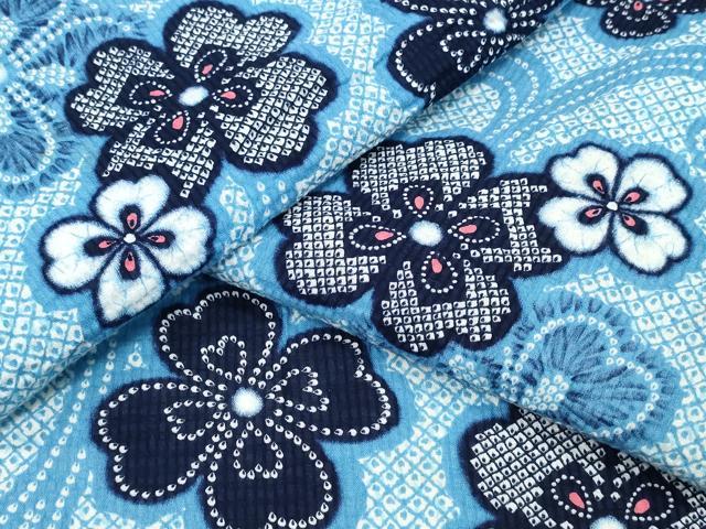 平和屋着物∴夏物 浴衣 花唐草文 綿 逸品 CABD2588ng