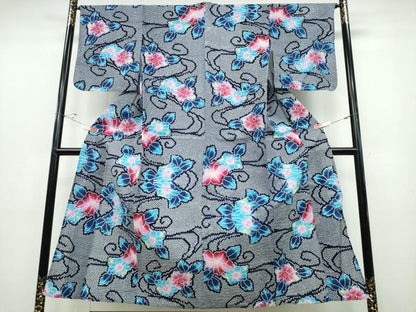 平和屋着物∴夏物 浴衣 椿 綿 逸品 CABD2592ng