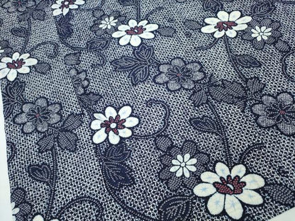 平和屋着物∴夏物 浴衣 枝花文 綿 逸品 CABD2593ng