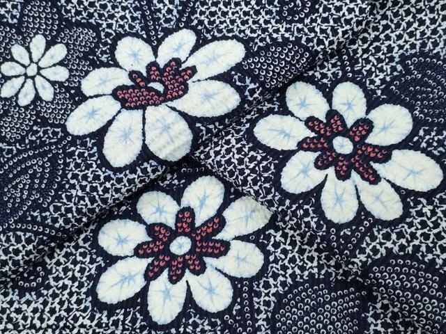 平和屋着物∴夏物 浴衣 枝花文 綿 逸品 CABD2593ng